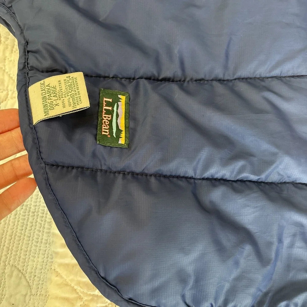 LL Bean Mountain Classic Dog‎ Parka Quilted Puffer Reversible Jacket Extra Large